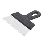 Шпатель з нержавіючої сталі 150мм з зубом 6x6мм INTERTOOL KT-2156, фото , зображення 2 | SNABZHENIE.com.ua