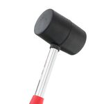 Киянка резинова 450 г, 65 мм, чорна гума, металевий ручка INTERTOOL HT-0231, фото , зображення 3 | SNABZHENIE.com.ua