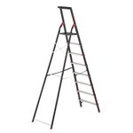 Стремянка INTERTOOL LT-0058 8 ступеней, стальний профіль, висота верхньої ступені 1720 мм, фото , зображення 2 | SNABZHENIE.com.ua