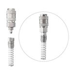 Соединение быстросъемное с пружиной для шлангов 5,5х8 мм INTERTOOL PT-1830, фото , изображение 3 | SNABZHENIE.com.ua