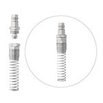 Переходник с пружиной 8х12 мм для быстроразъемного соединения INTERTOOL, фото , изображение 3 | SNABZHENIE.com.ua