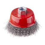 Щітка чашечна 75 мм для УШМ, М14 (витая проволока) INTERTOOL BT-1075, фото  | SNABZHENIE.com.ua