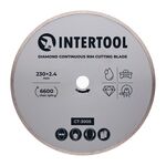 Диск відрізний алмазний по плитці, зі сплошною кромкою, 230 мм, 16-18% INTERTOOL CT-3005, фото  | SNABZHENIE.com.ua