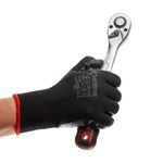 Перчатка трикотажная х/б с покрытием PVC 9, серая INTERTOOL SP-0102, фото , изображение 3 | SNABZHENIE.com.ua