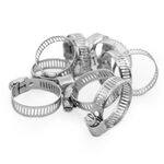 Хомут стальной оцинкованный 8 мм D 14-27 мм (упаковка 10 шт), фото , изображение 2 | SNABZHENIE.com.ua