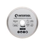 Диск отрезной алмазний зі сплошною кромкою 125 мм, 16-18% INTERTOOL CT-3002, фото  | SNABZHENIE.com.ua