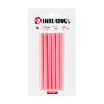 Комплект рожевих клеєвих стержнів 7.4мм*100мм, 12шт. INTERTOOL RT-1047, фото  | SNABZHENIE.com.ua