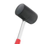 Киянка резиновая 680 г, 80 мм, черная, металлическая ручка INTERTOOL, фото , изображение 3 | SNABZHENIE.com.ua