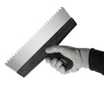 Шпатель нержавеющий 300мм с зубом 6x6мм INTERTOOL KT-2306, фото , изображение 3 | SNABZHENIE.com.ua