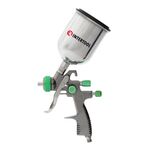 Краскопульт пневматичний LVLP GREEN професійний, форсунка 1.3мм, верхній металевий бачок 600мл, 1.5бар INTERTOOL PT-0131, фото , зображення 3 | SNABZHENIE.com.ua