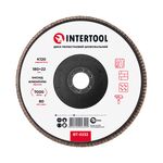 Шлифовальный диск лепестковый 180x22 мм, K120 INTERTOOL BT-0232, фото  | SNABZHENIE.com.ua