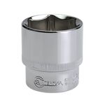 Головка шестигранная 1/2" 32x44 мм хром-ванадий INTERTOOL ET-0032, фото , изображение 2 | SNABZHENIE.com.ua