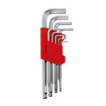 Набор удлинённых Г-образных ключей с шариком, 9 ед., 1.5-10 мм, Cr-V, фото , изображение 2 | SNABZHENIE.com.ua