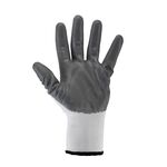 Перчатка вязаная белая с серым нитрилом на ладони 10 INTERTOOL SP-0112, фото , изображение 3 | SNABZHENIE.com.ua