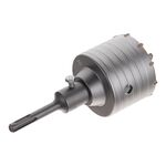 Сверло корончатое по бетону 75 мм с переходником SDS Plus 100 мм INTERTOOL, фото , изображение 2 | SNABZHENIE.com.ua