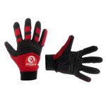 Перчатка Microfiber красная с черными вставками, спандекс, неопрен 10 INTERTOOL SP-0143, фото  | SNABZHENIE.com.ua