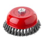 Щітка чашечна 150 мм для УШМ, М14 (пучки витої проволоки) INTERTOOL BT-2150, фото  | SNABZHENIE.com.ua