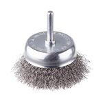 Щетка чашечная 75 мм для дрели, 1/4" (витая проволока) INTERTOOL BT-9075, фото  | SNABZHENIE.com.ua