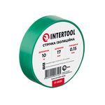 Лента ізоляційна 0.15мм*17мм*10м зелена INTERTOOL IT-0031, фото  | SNABZHENIE.com.ua