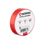 Лента ізоляційна 0.15мм*17мм*15м червона INTERTOOL IT-0040, фото  | SNABZHENIE.com.ua