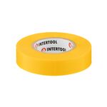 Изоляционная лента 0.15мм*17мм*20м желтая INTERTOOL IT-0052, фото , изображение 2 | SNABZHENIE.com.ua