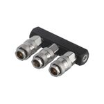 Разветвитель воздуха 1/4" на 3 выхода, с быстроразъемами, 10 бар, фото  | SNABZHENIE.com.ua