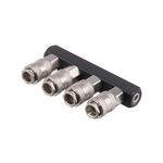 Разветвитель воздуха 1/4 на 4 выхода, с быстроразъемами, 10 bar, фото  | SNABZHENIE.com.ua