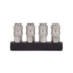 Разветвитель воздуха 1/4 на 4 выхода, с быстроразъемами, 10 bar, фото , изображение 3 | SNABZHENIE.com.ua