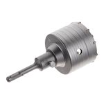 Комплект: сверло корончатое по бетону 80 мм+переходник SDS Plus 100мм INTERTOOL SD-7080, фото , зображення 2 | SNABZHENIE.com.ua