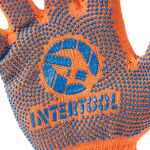 Перчатка х/б трикотаж з точковим покриттям PVC на долоні (оранжева) INTERTOOL SP-0131, фото , зображення 2 | SNABZHENIE.com.ua