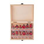 Набір фрез по дереву 12 ед INTERTOOL HT-0071, фото , зображення 2 | SNABZHENIE.com.ua