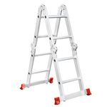 Лестница алюминиевая трансформер 4*2 ступ. 2.38м INTERTOOL LT-0028, фото  | SNABZHENIE.com.ua