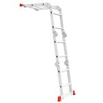 Лестница алюминиевая трансформер 4*2 ступ. 2.38м INTERTOOL LT-0028, фото , изображение 3 | SNABZHENIE.com.ua