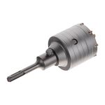 Сверло корончатое по бетону 65 мм с переходником SDS Plus 100 мм INTERTOOL, фото , изображение 2 | SNABZHENIE.com.ua