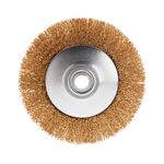 Щітка конусна, 115 мм, M14, кручений дріт покритий латунню, для КШМ, 12500 об/хв, фото , изображение 2 | SNABZHENIE.com.ua