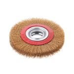 Щітка кільцева, 150×32 мм, кручений дріт покритий латунню, 6500 об/хв, фото  | SNABZHENIE.com.ua