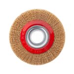 Щітка кільцева, 150×32 мм, кручений дріт покритий латунню, 6500 об/хв, фото , изображение 2 | SNABZHENIE.com.ua