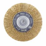 Щітка проволочна дискообразна 100мм хвостовик 6мм (латуньована) SIGMA (9013101), фото , зображення 3 | SNABZHENIE.com.ua