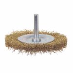 Щетка дисковая проволочная 75мм, хвостовик 6мм, SIGMA (латунь), фото  | SNABZHENIE.com.ua