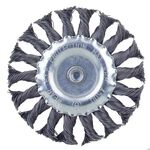 Щітка проволочна дискообразна 100мм хвостовик 6мм (сталевий витий) SIGMA (9023101), фото , зображення 3 | SNABZHENIE.com.ua