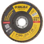 Круг лепестковый торцевой Т29 (конический) Ø125мм P100 SIGMA (9172651), фото , зображення 2 | SNABZHENIE.com.ua