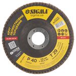 Круг лепестковый торцевой T29 Ø125мм P40 SIGMA (9172621), фото , изображение 2 | SNABZHENIE.com.ua