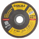 Круг лепестковый торцевой Т27 (прямой) Ø125мм P180 SIGMA (9172161), фото , зображення 2 | SNABZHENIE.com.ua