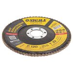 Круг лепестковый торцевой Т29 (конический) Ø125мм P120 SIGMA (9172661), фото , зображення 3 | SNABZHENIE.com.ua