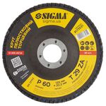 Круг лепестковый торцевой Т29 (конический) ZA Ø125мм P60 SIGMA (9173531), фото , зображення 2 | SNABZHENIE.com.ua