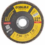 Круг лепестковый торцевой Т29 (конический) Ø125мм P80 SIGMA (9172641), фото , зображення 2 | SNABZHENIE.com.ua