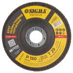 Круг лепестковый торцевой Т29 Ø125мм P150 SIGMA, фото , изображение 2 | SNABZHENIE.com.ua