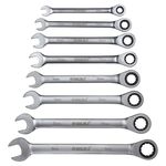 Набор ключей рожково-накидных трещоточных 8шт 8-19мм CrV SIGMA, фото , изображение 2 | SNABZHENIE.com.ua