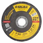 Круг лепестковый торцевой Т27 ZA Ø125мм P60 SIGMA (9173031), фото , изображение 2 | SNABZHENIE.com.ua