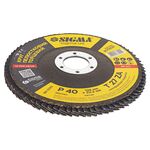 Лепестковый круг торцевой Т27 Ø125мм P40 SIGMA (9173021), фото , изображение 3 | SNABZHENIE.com.ua